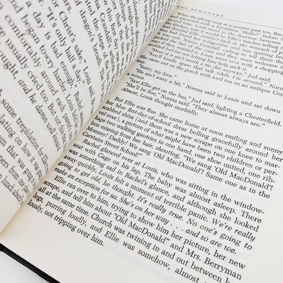 Pet Sematary Stephen King BCE Book Club Edition Hardcover 1983 HCDJ N47 Gutter - Picture 11 of 12